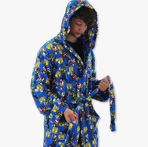 Men Robe - Blue with Iconic Characters